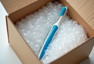 refrigerator-sized box packed with bubble wrap